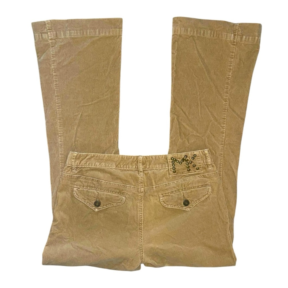 y2k michael kors corduroy high waisted flare denim jeans bell bottoms pants